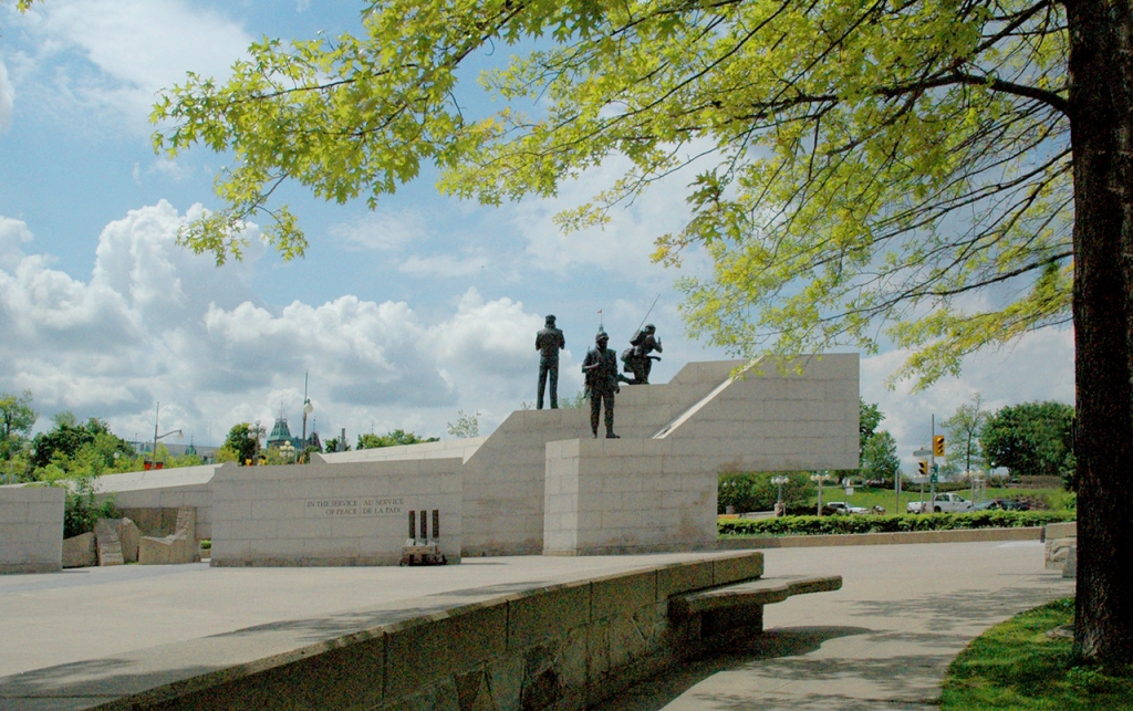 View of The Reconciliation: United Nations National Peacekeeping Monument.